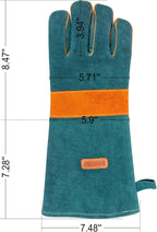 BEETRO 932℉ Heat Resistant Forge/Mig/Stick Welding Gloves for Oven/Grill/Fireplace/Furnace/Stove/Pot Holder/Wood Burner