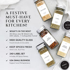 Glass Spice Jars with Labels with Metal Lids and Shakers Farmhouse 36 Pack Set, 4oz Small Clear Empty Spice Bottles Seasoning Containers with Label Organizer Square Herb Seasoning Jars for Kitchen
