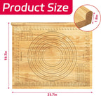 Montex Pastry Board with Measurement 24'' x 20", Wooden Kneading Board, Pastry Board for Rolling Dough, Pastry Baking Board with Counter Lip