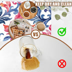 Blue and Pink Damask Coffee Mat Absorbent Dish Drying Mat for Kitchen Counter Hide Stain Coffee Bar Accessories with Rubber Backed Fit Under Espresso Machine, 11.8 x 19.7 Inch