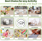 Large Silicone Mat 28" x 20" Multipurpose Mat Thick Heat Resistant, Kitchen Counter Mat Waterproof - Coffee Machine, Glass Top Stove Cover Countertop Protector for Air Fryer, Baking mat (Beige)