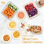 Urban Green Glass Food Storage Jar with Glass Lid, Food Canister Set with Airtight Lids, Pantry Storage Jar for Kitchen Organization. Food Storage Containers in Pack of 6, 16oz.