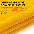 Vgo... 1-Pairs Unlined Cowhide Split Leather Work and Driver Gloves, for Heavy Duty, Truck Driving, Warehouse, Gardening, Farm (Size L, Gold, CB9501)