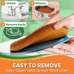 STAINLESS STEEL Springform Pan with REUSABLE Nonstick Silicone Liner - NON TOXIC Springform Pan for Cheesecake, 9 Inch Springform Ppan