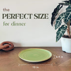 Mora Ceramic Helix Swirl Dinner Plates Set of 6, 10in Modern Spiral Porcelain Dish Dinnerware for Kitchen, Serving & Restaurants - Dishwasher, Microwave, Freezer, Oven Safe Dishware - Earth Colors