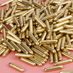 Twisweet Gold Rods Sprinkles, Edible Sugar Sprinkles for Cake Decorating, Candy Rods for Baking, Cake Topper Ice Cream Cupcake Cookie Donut Decorations, Wedding Valentines Birthday Party Christmas Easter Supplies (130g/4.58oz)