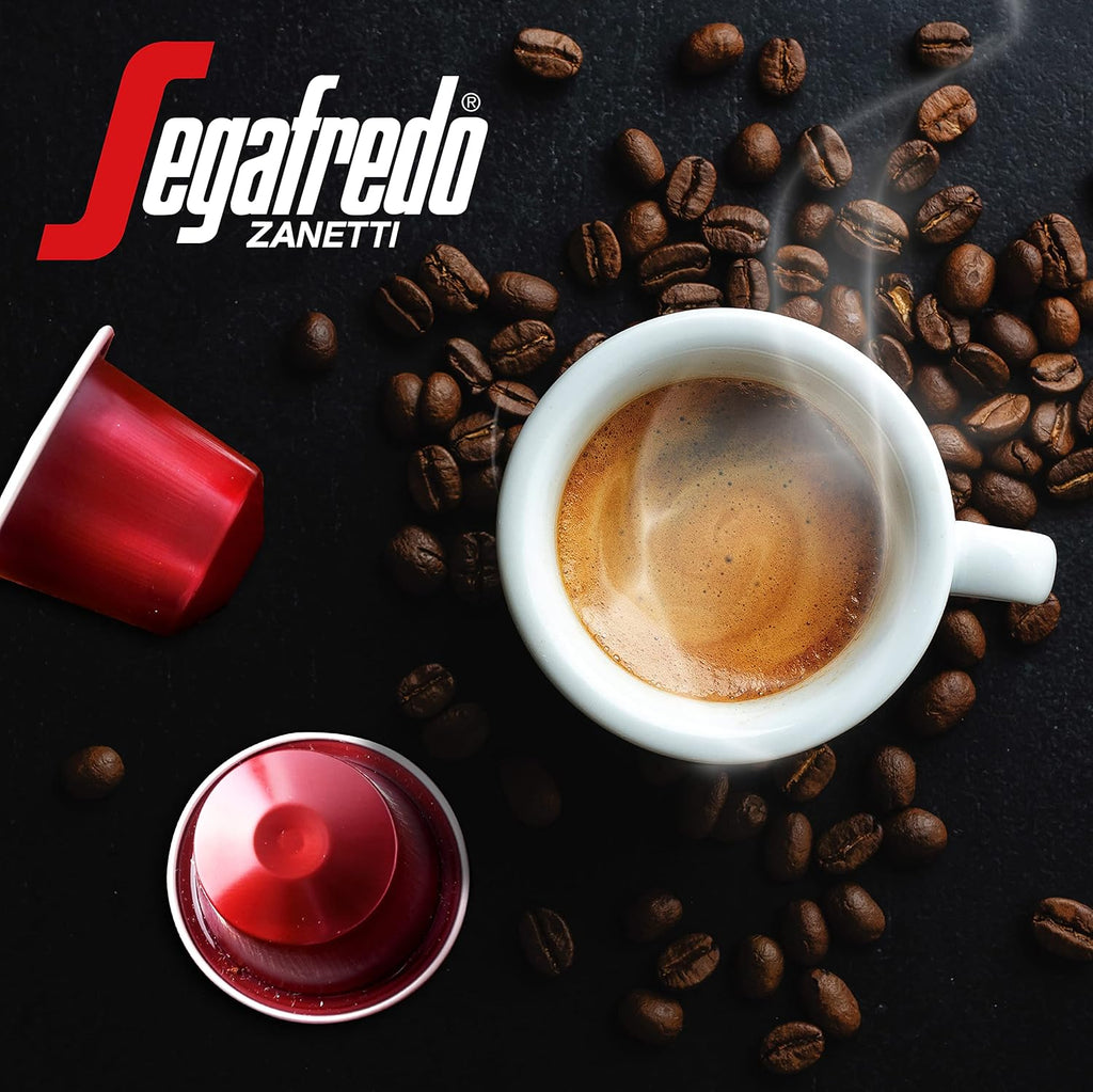 Segafredo Zanetti Espresso Capsules – Aluminum Pods for Nespresso Original Machines – Medium-Dark Roast Premium Espresso with a Rich Aroma – Balanced, Intensity 10 – Encore, 10 Count
