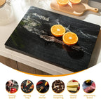 Natural Black Marble Pastry and Cutting Board, 12x16x0.7 Inch, Heavy for Dough Chocolate, Pack of 1