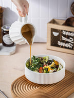 Ceramic Creamer Pitcher,17 Oz Coffee Creamer Container with Handle, Small Milk Pitcher Pourer for Sauces, Salad, White