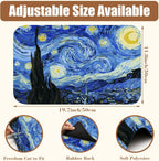 Dish Drying Mat Starry Night Art Coffee Bar Mat for Countertop Absorbent Rubber Backed Hide Stain Dish Drainer Rack Pad Espresso Machine Coffee Pot Dining Room Decoration 11.8 x 19.7 Inch