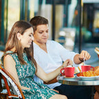 Hasense Cappuccino Cups with saucers, 6 Ounce Ceramic Coffee Mugs Set of 6 Perfect for Espresso, Specialty Coffee Drinks, Latte, Cafe Mocha and Tea, Red