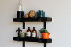 Urban Legacy Accent Shelves | Reclaimed Barn Plank | Set of 2 with Full Brackets (Coffee Bean 18"x 4.5"x 2")
