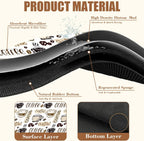 Coffee Cute Doodle Dish Drying Mat for Kitchen Counter Coffee Mat Hide Stain Absorbent Rubber Backed Drying Rack Pad Espresso Machine Cafe Table Accessories 15.7 x 23.6 Inch