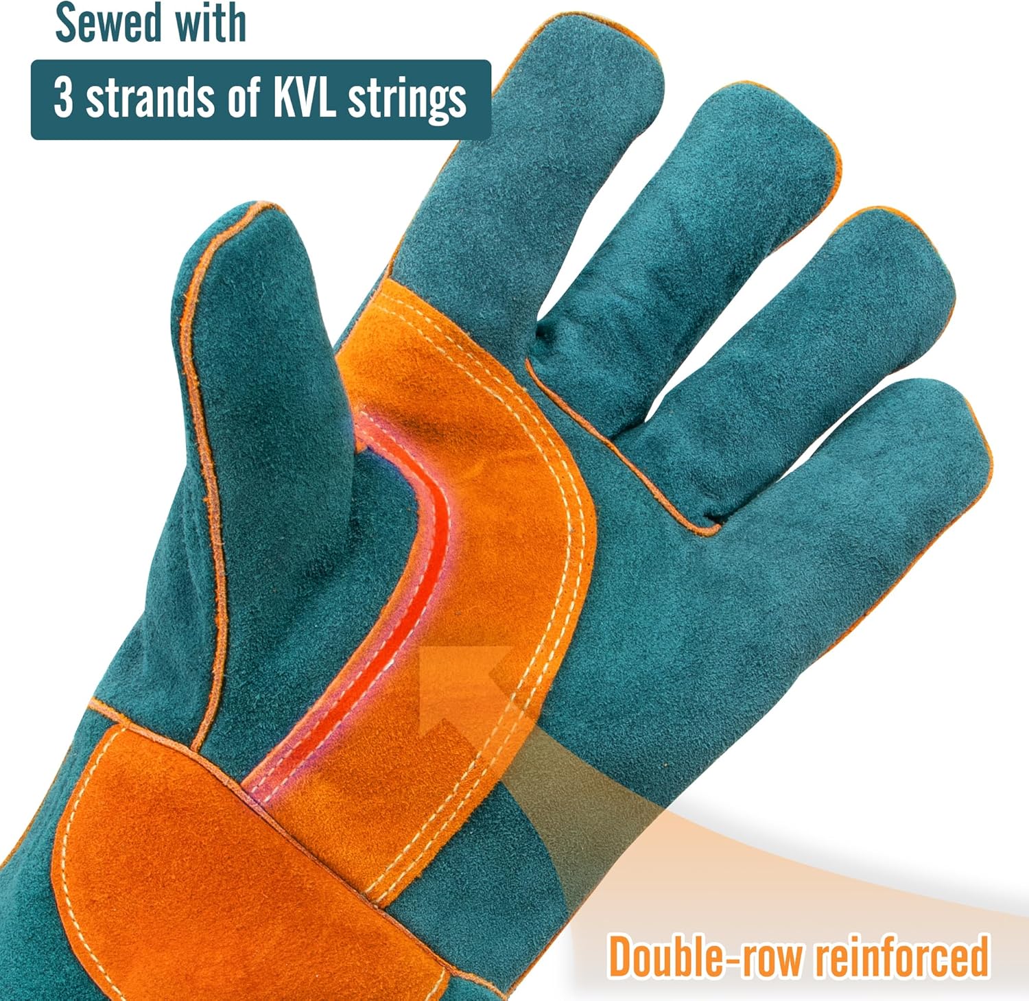 BEETRO 932℉ Heat Resistant Forge/Mig/Stick Welding Gloves for Oven/Grill/Fireplace/Furnace/Stove/Pot Holder/Wood Burner