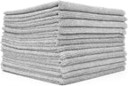 The Rag Company - All-Purpose Microfiber Terry Cleaning Towels - Commercial Grade, Highly Absorbent, Lint-Free, Streak-Free, Kitchens, Bathrooms, Offices, 300gsm, 14in x 14in, Ice Grey (12-Pack)