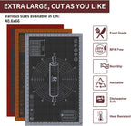 Silicone Pastry Mat Extra Large with Measurements 26''x16'' for Reusable,Non-slip Silicone Baking Mat, Counter, Dough Rolling, Oven Liner,Fondant/Pie Crust (Translucent_Red, 16''W x 26''L)