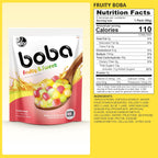 J WAY BOBA Authentic Instant Tapioca Boba Pearls for Milk Tea, Smoothies and Desserts, Tropical Fruit Flavor (Ready in Just 20 Seconds) - 5 Servings