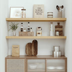 Vivelove Single Floating Shelves Oak 48 Inches, 48 x 10 inch Deep x 1.8 in Thick, Long Wall Shelves Heavy Duty 80 lbs for Bedroom, Living Room, Kitchen, Office, Modern Shelf Book Home Decor