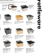 Rattleware Knock Box Holder For Home, Cafe, Restaurant, Hotel, Office, or Commercial Establishment - Heavy Duty Knock Box Holder Trusted By Baristas Worldwide - Stainless Steel (9.25" x 5.5" x 4")