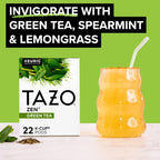 TAZO Zen Green Tea K-Cups, Green Tea Zen for Health and Wellness, 22 Pods
