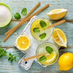 Biodegradable 200pcs Sugarcane Straws 8 Inch Compostable Disposable Drinking Straws Plastic Free Sturdy Smoothie Straws for Home Restaurant Parties Not Foggy