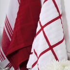 All-Clad Checked Kitchen Towel: Highly Absorbent, Super Soft Long Lasting - 100% Cotton, 17"x30" Tea Towel for Cleaning & Drying Dishes, Pans, Glassware, or Countertops, (1-Pack), Chili