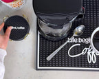 Life Begins After Coffee Bar Mat Sign for Countertop, 18x12 Coffee Machine Mat, Barista Shop Essentials for Your Station, Espresso Machine Protection for Countertop, Silicone Mats for Kitchen Counter