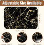 Dish Drying Mat Black and Gold Marble Coffee Bar Mat for Countertop - Absorbent, Rubber Backed, Hide Stain Dish Drainer Rack - Coffee Maker Pot Dining Room Decoration 15.7 x 23.6 Inch