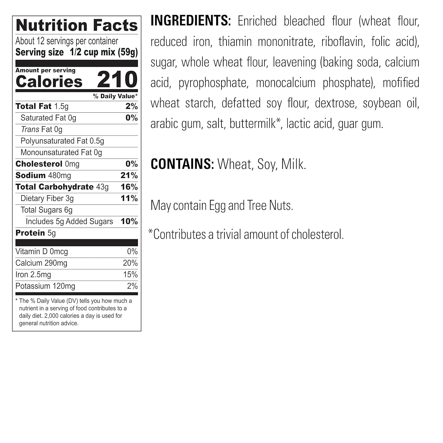 Krusteaz Heart Healthy Buttermilk Pancake Mix, 25.2 OZ (2-Pack)