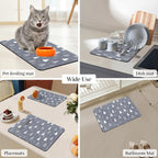 Bloss Coffee Mat, Christmas 12"x19" Bar Mat with Waterproof Rubber Backing, Fit Under Coffee Maker Machine/Kitchen Counter/Dish Drying Mat-Grey and Pine