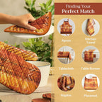 Maison d' Hermine Oven Gloves 100% Cotton Oven Mitt 7" x 13" with Loop Heat Resistant, BBQ, Cooking Gloves, Baking, Grilling, Kitchen, Handling Hot Pans (Pack of 1, Thanksgiving Tartan)