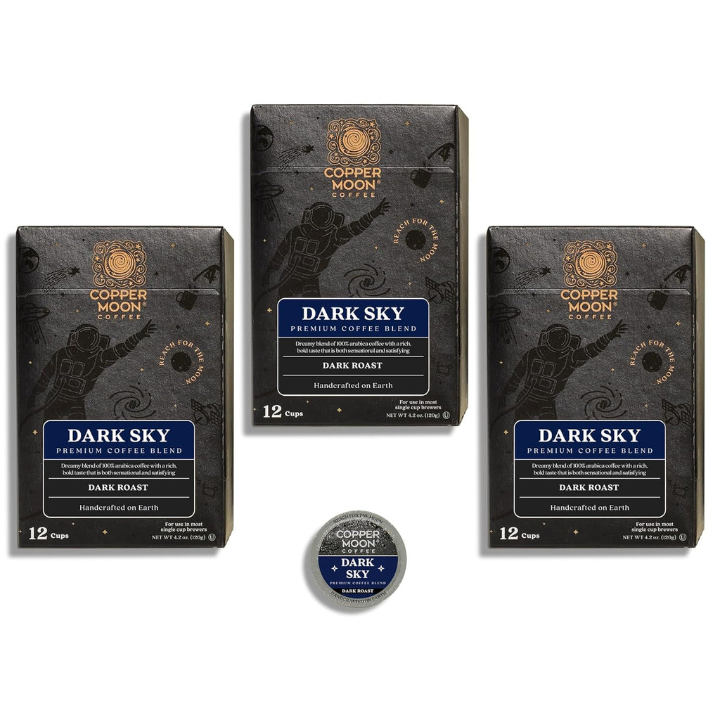 Copper Moon Single Serve Coffee Pods for Keurig K-Cup Brewers, Dark Roast, Dark Sky Blend, 36 Count
