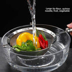 Stainless Steel Fine Mesh Strainers for Kitchen, Colander-Skimmer with Handle, Sieve Sifters for Food, Tea, Rice, Oil, Noodles, Fruits, Vegetable 4.73 inch