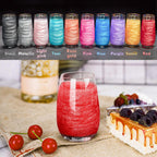 NiHome Edible Food-Grade Glitter Powder Glimmer Luster Dust Metallic Fancy Food Decorating Sprinkle Glimmery Dust for Drink Wine Beverage Cake Bakery Vegan Allergen-Free (Red, 0.35oz/10g)