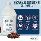 Pure Star Anise Extract, 1 Gallon - Natural Essence for Beverage Formulations, Bulk Manufacturing, Professional Food Developers - Kosher Certified, Vegan, Gluten-Free, Keto Friendly