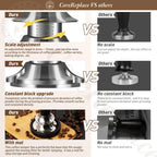 Newest 58mm Espresso Coffee Tamper Adjustable Height with Scale, 30lbs Springs Tamping Strength, Stainless Steel Flat Base, with Mat