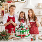 Gel Food Coloring for Cake Decorating - 3 Concentrated Assorted Food Color Edible Christmas Red Green White - Food Grade Dye for Easter Eggs Fondant Cookies Frosting Royal Icing Baking - 40g/Bottle