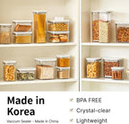 VAKUEN Premium Airtight Food Storage Containers & Vacuum Sealer Machine Starter Set, 4-piece Container with Sealer, 100% Leak Proof,Keep food fresh up to 5 times longer than non-vacuum strorage.