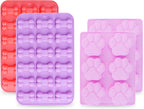 homEdge Jumbo Puppy Dog Paw (6 Cavity) and Bone Molds, Non-Stick Food Grade Silicone Dog Treats Molds, Silicone Mold for Chocolate, Candy, Jelly, Ice Cube, Dog Treats (Set of 4PCS)