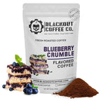 Blackout Coffee Blueberry Crumble Flavored Medium Roast - Freshly Roasted in the USA - 12 oz Ground Coffee Pouch