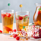 Homestia 6 PCS 8.6 Inch Metal Stir Sticks Coffee Stirrers Reusable Stainless Steel Swizzle Stick Drink Coffee Stirrers for Cocktail Beverage Milk Juices, Multicolor for Cocktail Chocolate