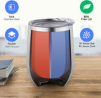 DOMICARE Stainless Steel Wine Tumbler Bulk with Lid, Personalized Insulated Tumblers Set, 12oz Travel Coffee Cups Pack of 4, Stainless steel