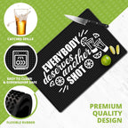Everybody Deserves Shot Bar Mat for Countertop - Ideal for Bartending & Home Bar Spill-Proof, Durable, Non-Slip Rubber Mat - Large Size 18"x12" - Bar Mats for Home Bar - Thick Rubber Mat