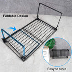 Tomorotec [2 Pack] Stackable Kitchen Storage Shelf Rack, Foldable Spice Rack Cabinet Organization Storage Shelves, Kitchen Shelves, Kitchen Counter & Cabinet Shelf Organizer,