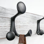 SKOLOO 36-Inch Wood Coat Rack Wall Mount with 6 Triple Hooks - Ideal for Family Entrances, Classrooms, and Pet Supplies Storage - Perfect Coat Hooks for Wall,Distressed White Wash