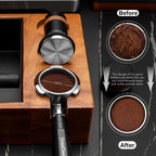 53.3mm Coffee Tamper | Calibrated Espresso Tamper with Spring Loaded | Barista Tamper with 30lbs, Stainless Steel Base and Black Aluminum Handle | Barista Home Coffee Espresso Accessories