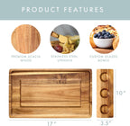 Charcuterie Boards Set - Acacia Cheese Board for Serving with Accessories - House Warming Gifts for New Home, Bridal Shower & Wedding Gift, Birthday Gifts for Women