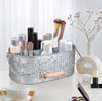 Alpha Living Home Farmhouse Utensils Caddy, Antique Gray, 18.5 x 14.5 x 3 in