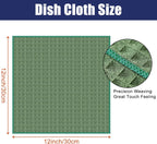 Homaxy Microfiber Waffle Weave Kitchen Dish Cloths, 12 x 12 Inch Ultra Absorbent and Solid Color Dish Towels for Kitchen Fast Drying Dishcloth for Washing Dishes, 6 Pack, Grass Green