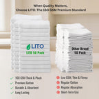 Flour Sack Towels | Tea Towel for Crafts| Kitchen Dish Cotton Blank Towel for Embroidery| Baking Bread Proofing Linen Cover| Thick Absorbent Quick Dry| 50 Pack 28"x28" Natural